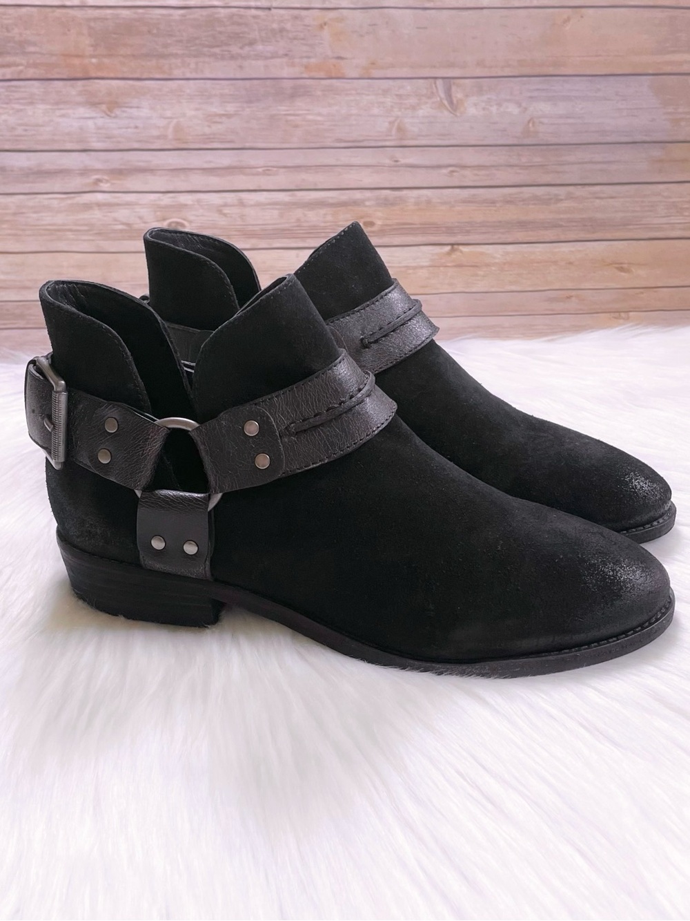 Free People Women’s Belle Harness Black Booties